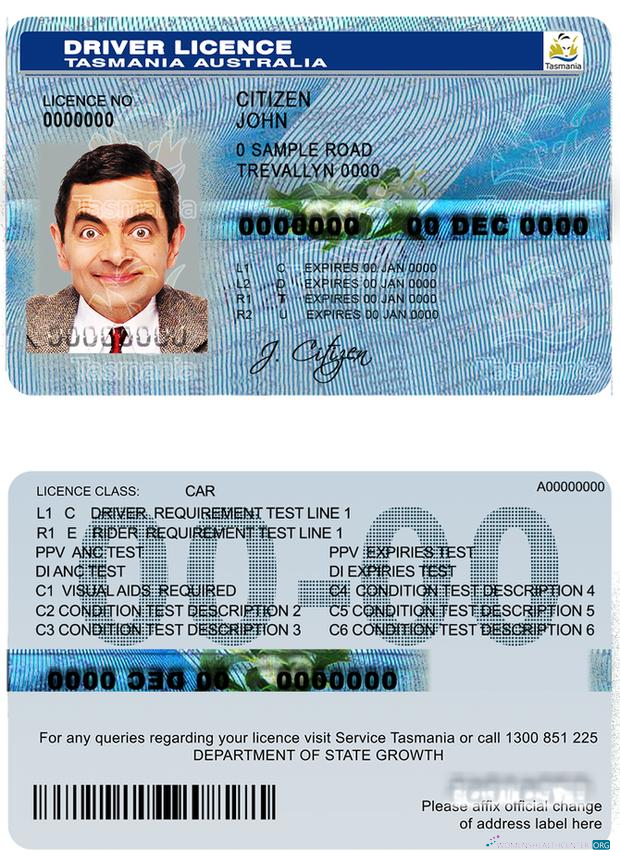 download Australia Tasmania driver license